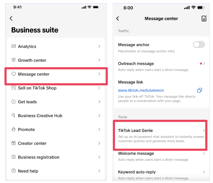 Activate lead generation assistant - screenshot 1