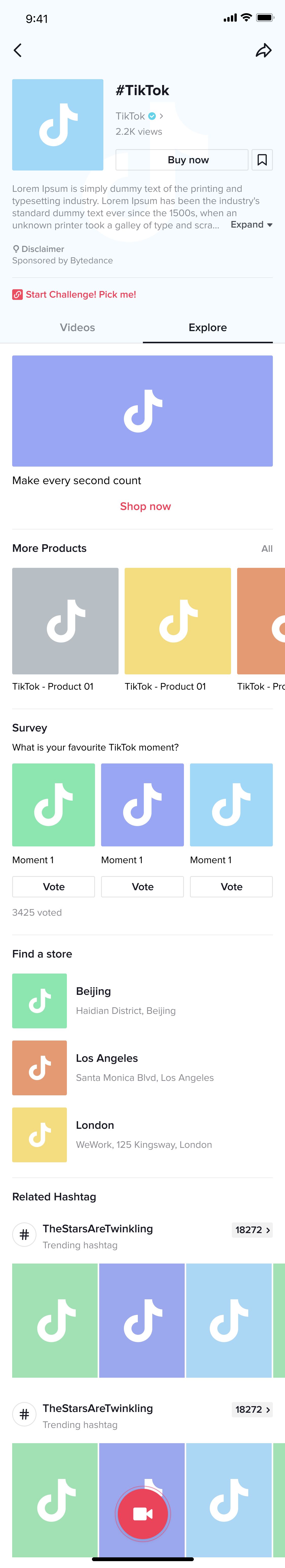 TikTok Hashtag Challenge Plus Explore Page-general view-JPG
