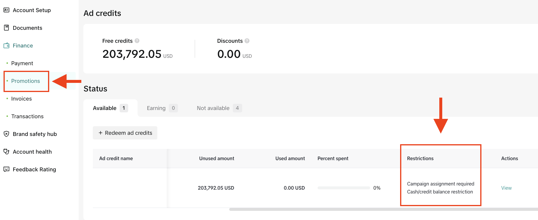 About ad credits types for managed accounts - Types of ad credits - Free credits - JPG