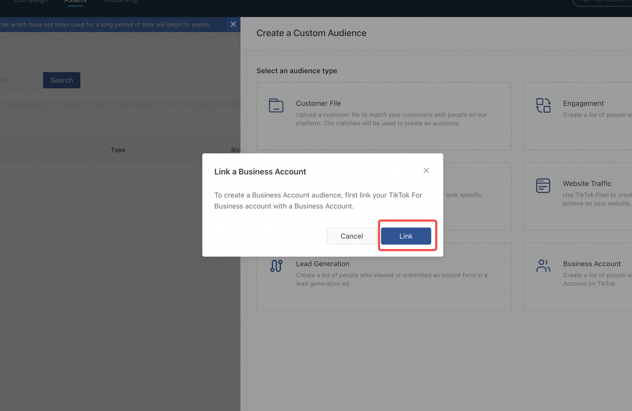How to create a Business Account Audience in TikTok Ads Manager step 5 How to create a Business Account Audience in TikTok Ads Manager step 5
