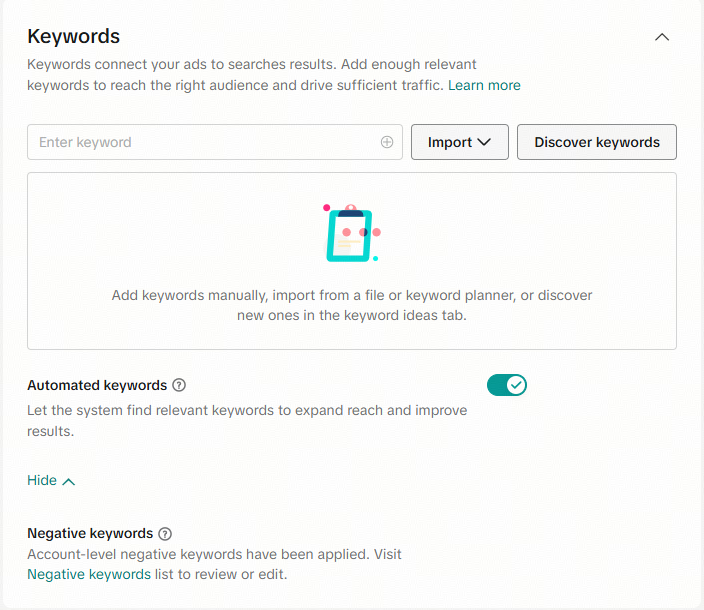 Automated Keywords Module with toggle_V1_3-03-2026