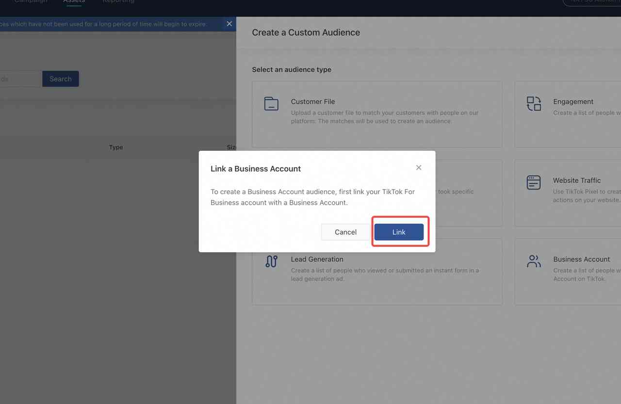 How to create a Business Account Audience image 4
