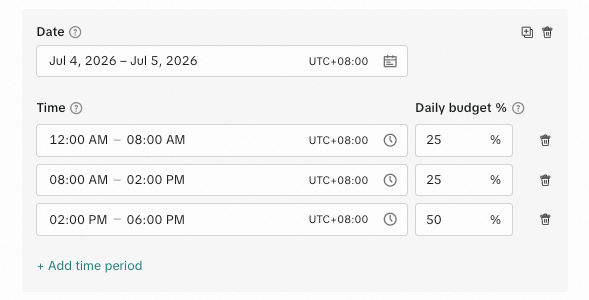 Time-based budget pacing - screenshot 1