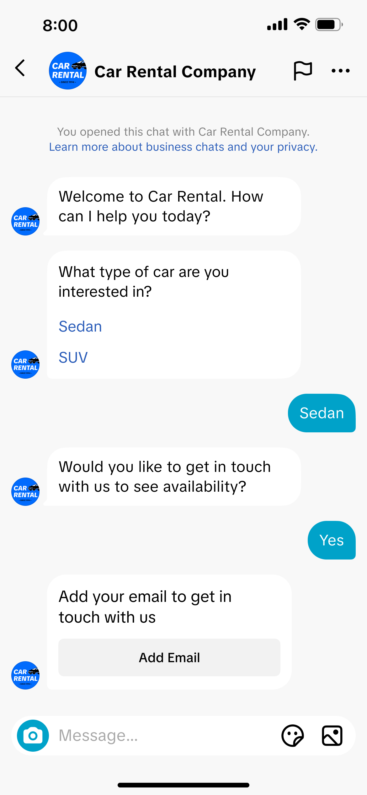Automated chat - screenshot 3