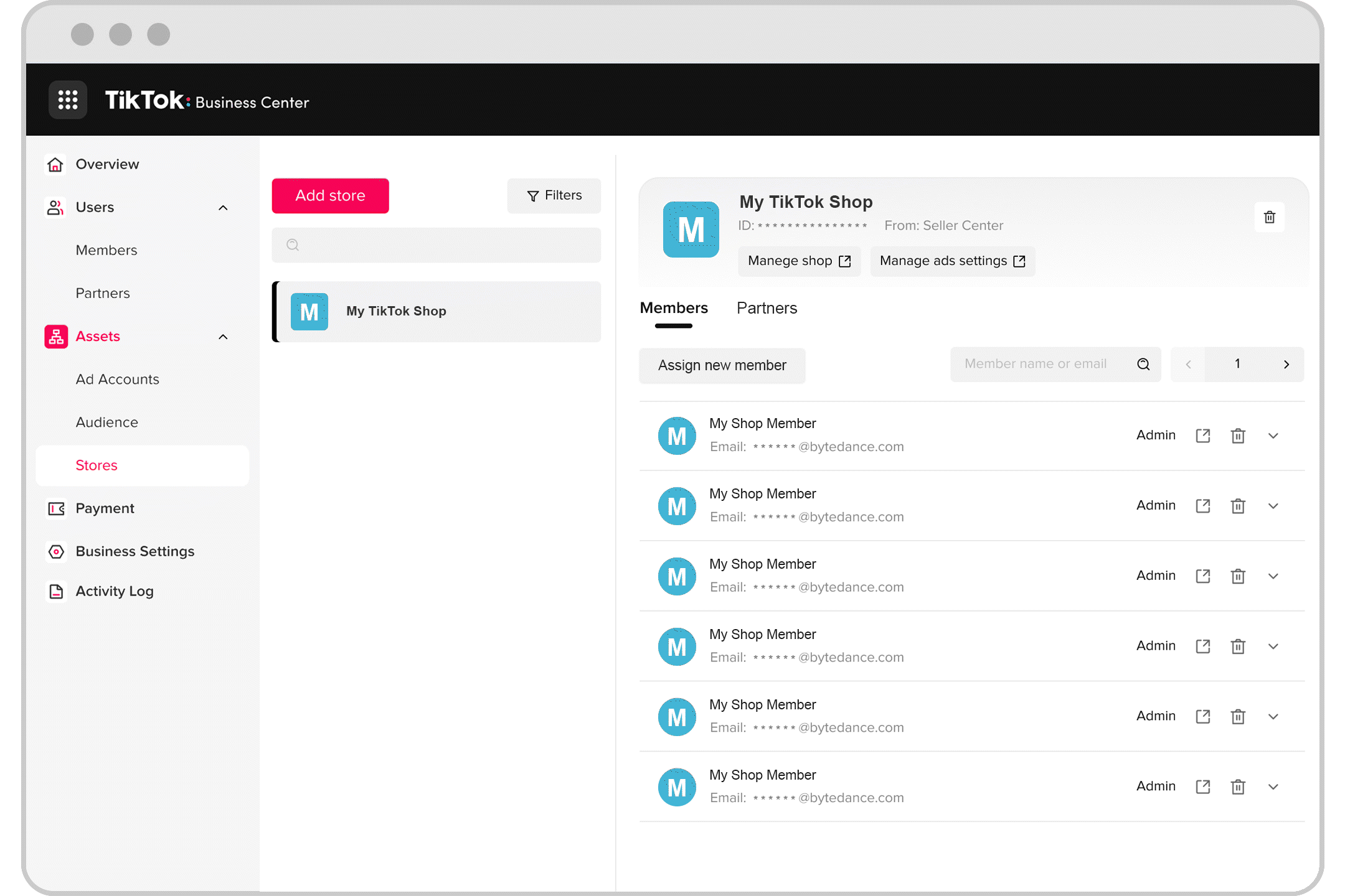 Gif showing how to remove partner