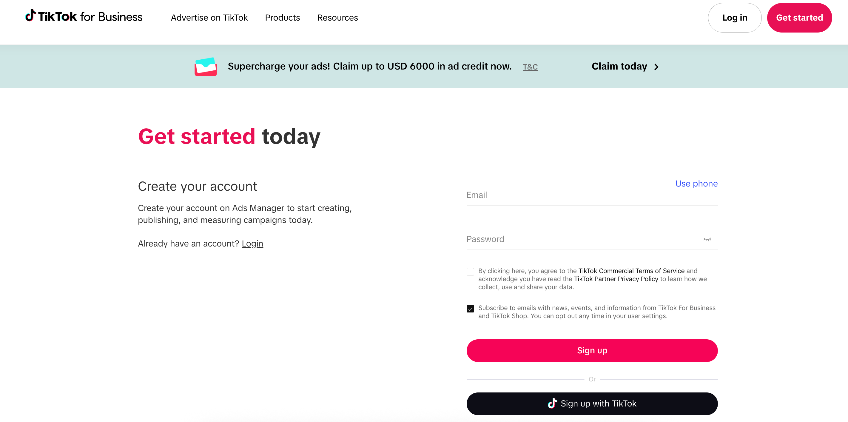 Ad Credit Banner - TT4B homepage