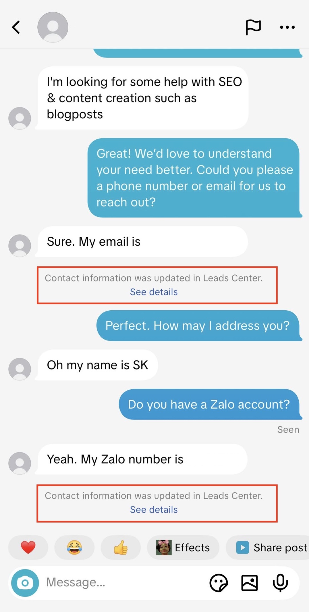 About the Lead optimization goal - example image