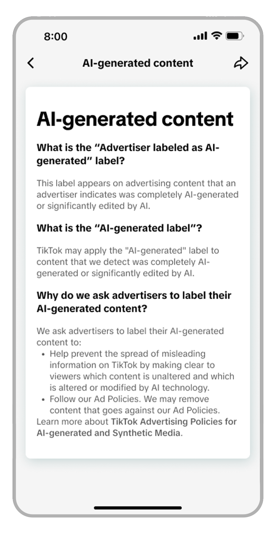 About ad disclaimers in TikTok Ads Manager