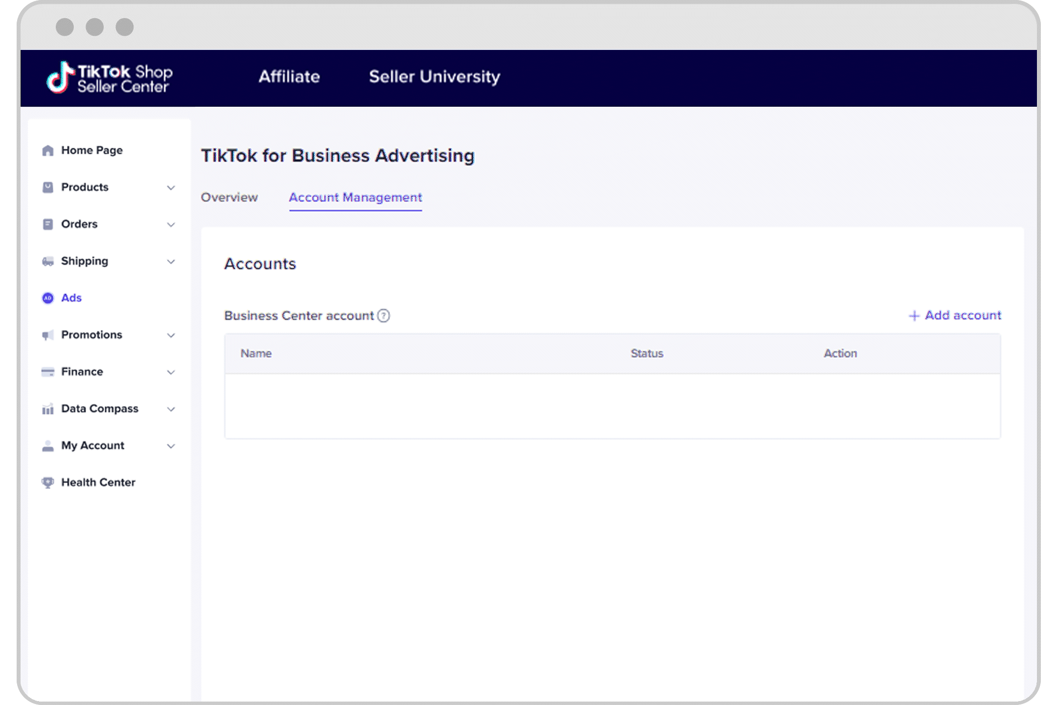 Gif showing how to Connect another Business Center