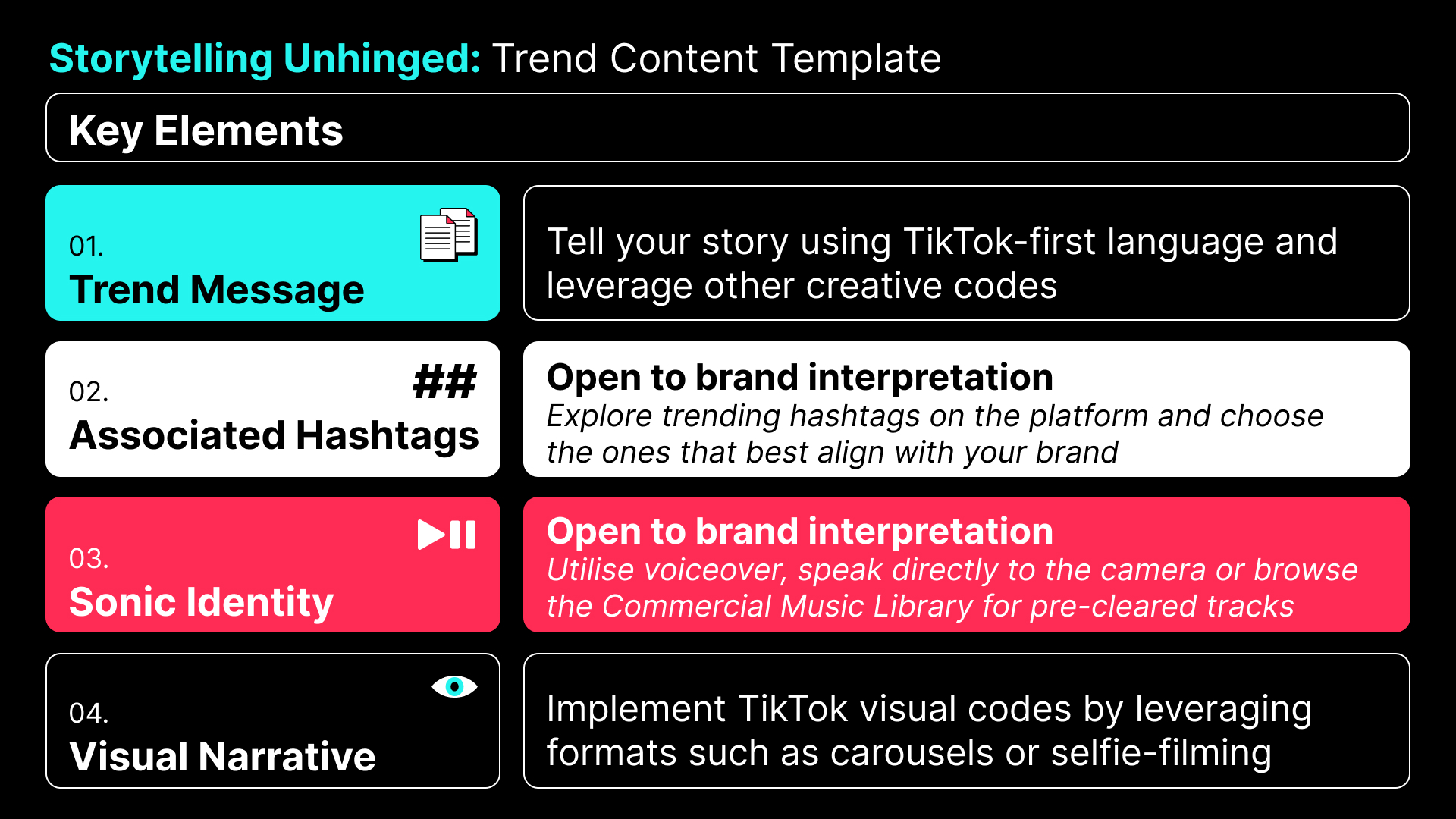 Storytelling Unhinged: TikTok Trends Digest Content Template