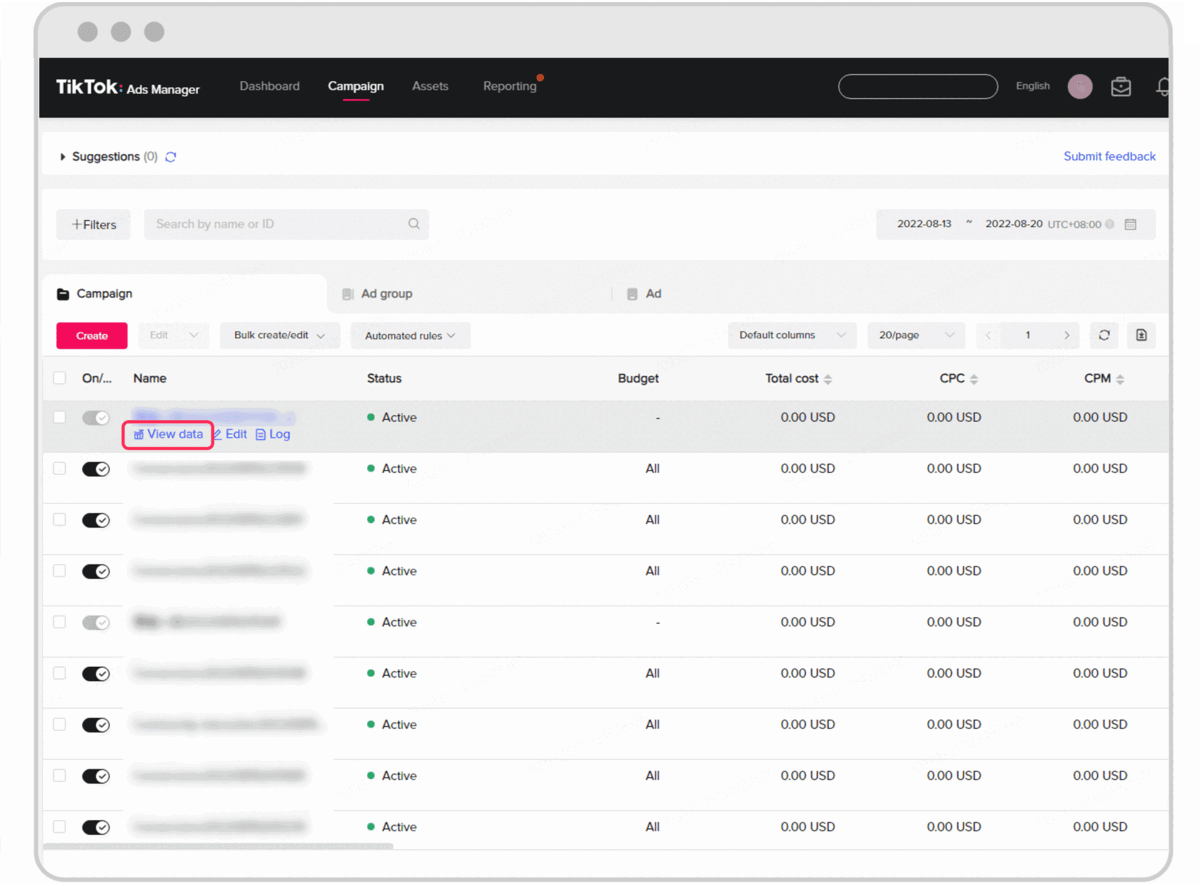 Zoom in on ad performance in the TikTok Ads Manager dashboard