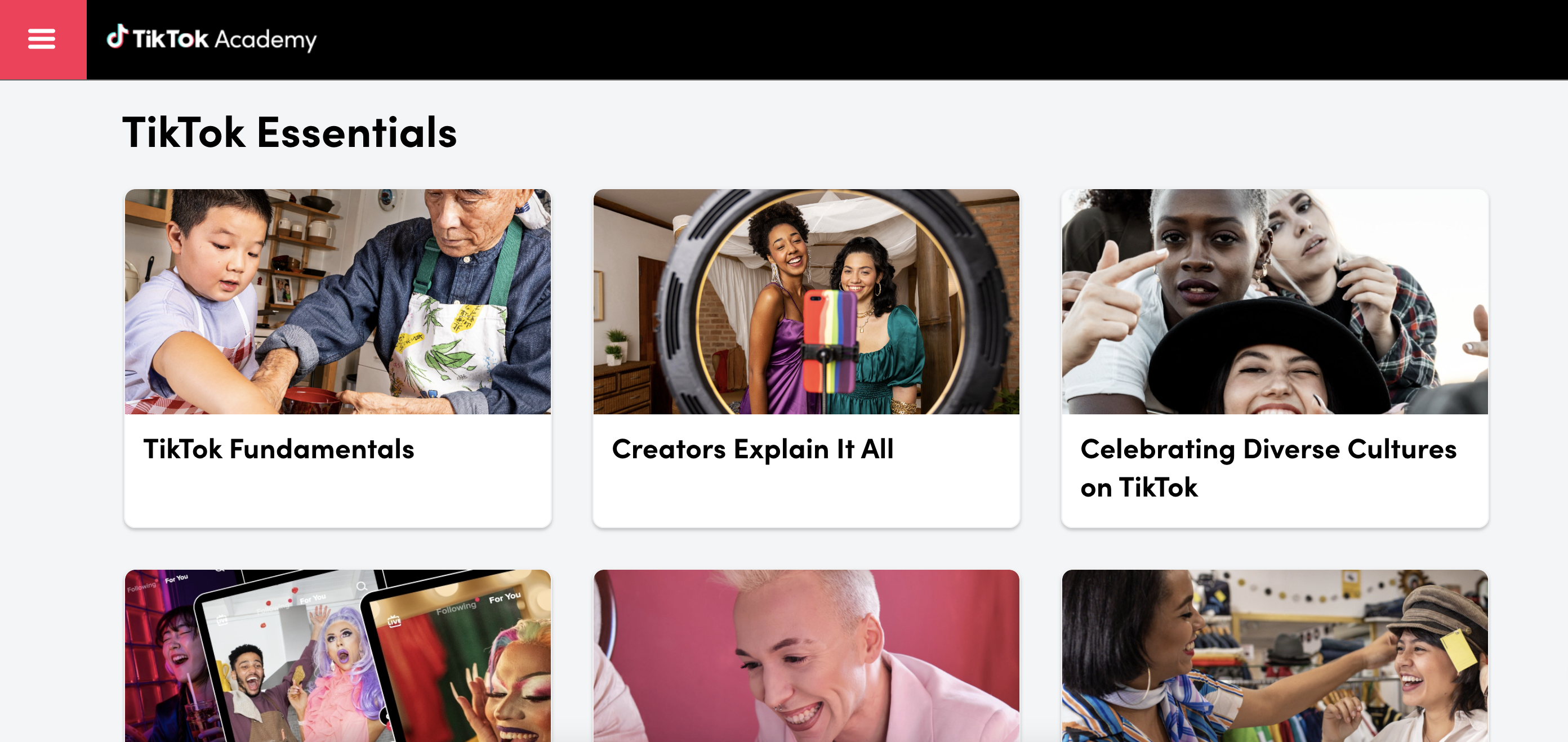 New courses at TikTok Academy