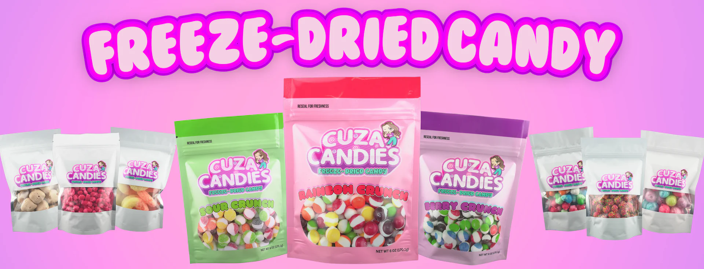 Cuza Candies homepage banner